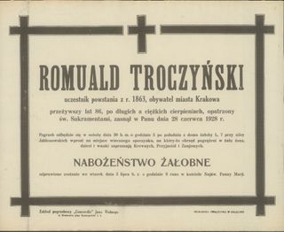Zdjęcie powstańca styczniowego Romuald Troczyński