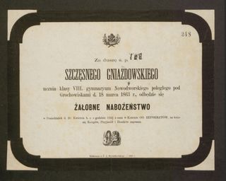 Zdjęcie powstańca styczniowego Szczęsny Gniazdowski