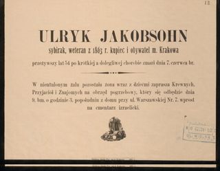 Zdjęcie powstańca styczniowego Urlyk Jakobsohn 