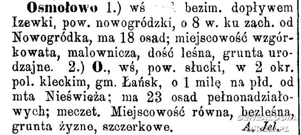 Słownik Geograficzny Królestwa Polskiego tom 7 1886 r.