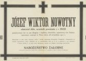 Nowotny Józef Wiktor ( - 1912) 