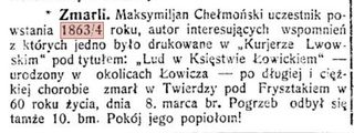 Chełmoński Maksymilian ( 1843 - 1905) 