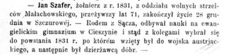 Zdjęcie powstańca styczniowego Jan Szafer