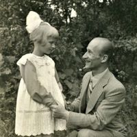 Alfred Twaróg z córką Lidią