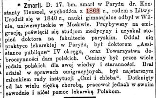 Zdjęcie powstańca styczniowego Konstanty  Henszel 