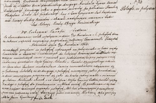 Zapis z księgi zgonów par Jedlnia