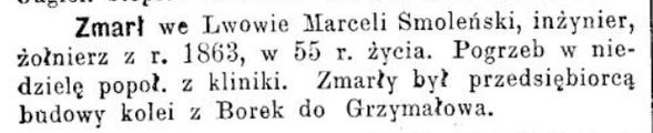 Smoleński Marceli ( ok. 1843 - 1898)