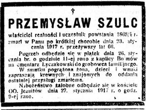 Nekrolog Przemysława Szulca