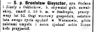 Zdjęcie powstańca styczniowego Bronisław Gieysztor