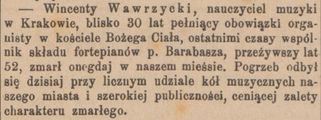 Wawrzycki Wincenty (ok. 1842 - 1894) 