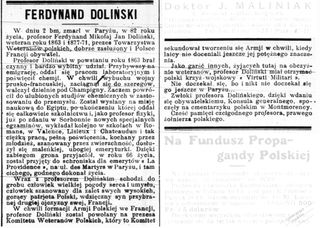 Zdjęcie powstańca styczniowego Ferdynand Doliński