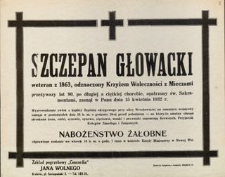 Zdjęcie powstańca styczniowego Szczepan  Głowacki 