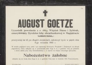 Zdjęcie powstańca styczniowego August Goetze