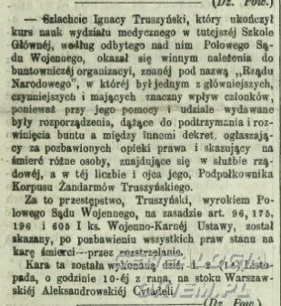 Zdjęcie powstańca styczniowego Ignacy Truszyński