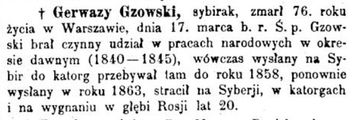 Gozwski Gerwazy ( 1813 - 1888) 