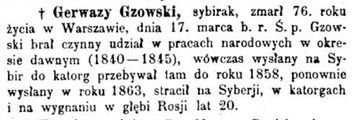 Gozwski Gerwazy ( 1813 - 1888) 