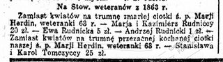Zdjęcie powstańca styczniowego Maria Herdin
