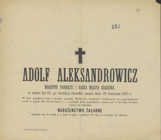 Zdjęcie powstańca styczniowego Adolf (sr.) Aleksandrowicz