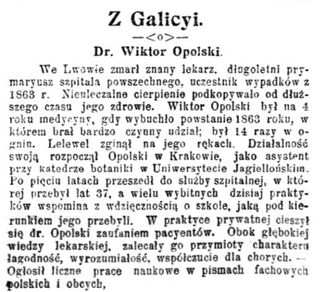 Zdjęcie powstańca styczniowego Wiktor Opolski