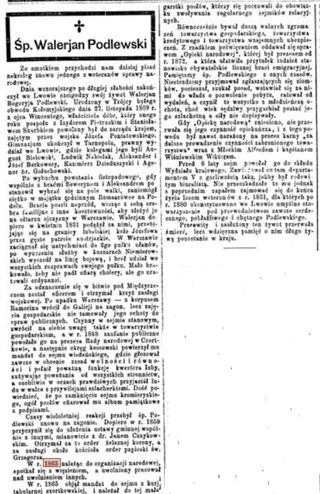 Zdjęcie powstańca styczniowego Walerian  Podlewski