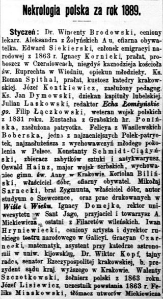 Zdjęcie powstańca styczniowego Józef Lisiewicz