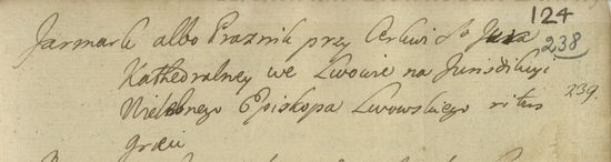 Ustanowienie jarmarku przy cerkwii św. Jura we Lwowie