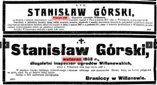 Zdjęcie powstańca styczniowego Stanisław Górski 