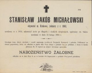 Zdjęcie powstańca styczniowego Stanisław Jakub Michałowski 