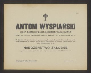 Zdjęcie powstańca styczniowego Antoni  Wyspiański 