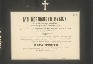 Zdjęcie powstańca styczniowego Jan Nepomucen Rybicki