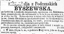 Podczaska Julia po mężu Byszewska ( - 1893) 
