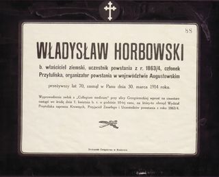 Zdjęcie powstańca styczniowego Władysław Horbowski
