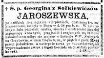 Sołkiewicz Georgina, zam. Jaroszewska