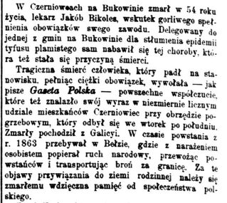 Zdjęcie powstańca styczniowego Jakub Bikales