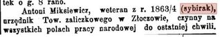 Zdjęcie powstańca styczniowego Antoni Miksiewicz