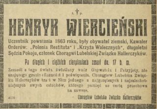 Zdjęcie powstańca styczniowego Henryk Wiercieński