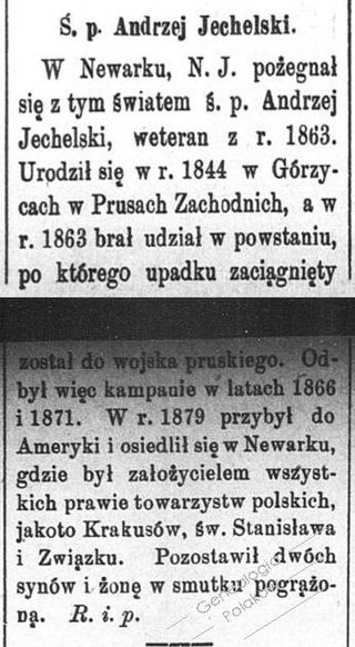 Zdjęcie powstańca styczniowego Andrzej Jechelski