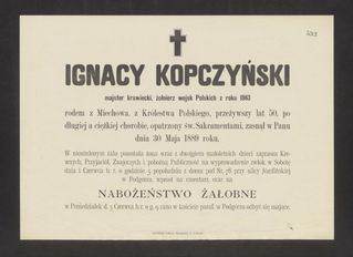 Zdjęcie powstańca styczniowego Ignacy Kopczyński