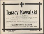 Kowalski Ignacy ( - 1930) 