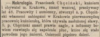 Zdjęcie powstańca styczniowego Franciszek Chęciński