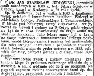 Zdjęcie powstańca styczniowego Jan Stanisław Jodłowski