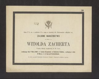 Zdjęcie powstańca styczniowego Witold Zachert