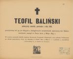 Baliński Teofil ( - 1893)