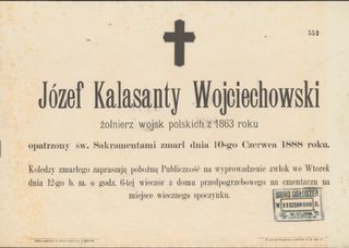 Zdjęcie powstańca styczniowego Józef Kalasanty Michał Wojciechowski