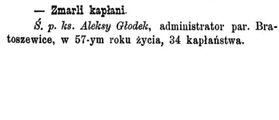 Głodek Aleksy ( - 1896)