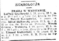 Nekrolog w prasie warszawskiej
