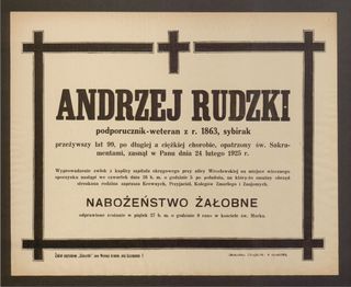 Zdjęcie powstańca styczniowego Andrzej Rudzki