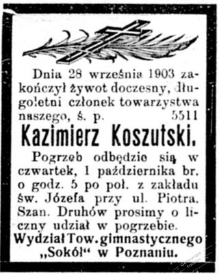 Zdjęcie powstańca styczniowego Kazimierz Wojciech Józef  Koszutski