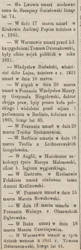 Zdjęcie powstańca styczniowego Maurycy Niegolewski