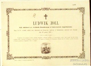 Zdjęcie powstańca styczniowego Ludwik Zoll